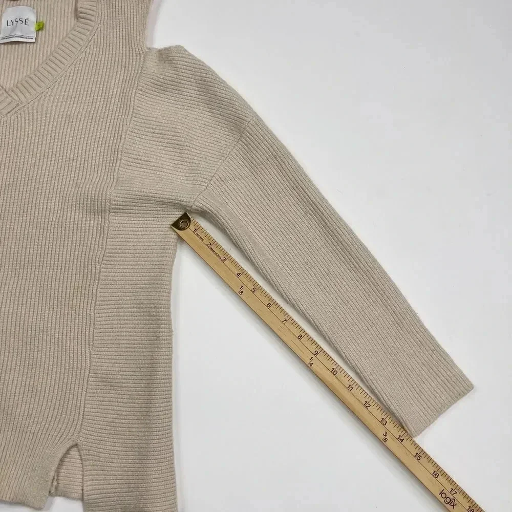 Lyssé Oyster Cold Shoulder Pullover Sweater